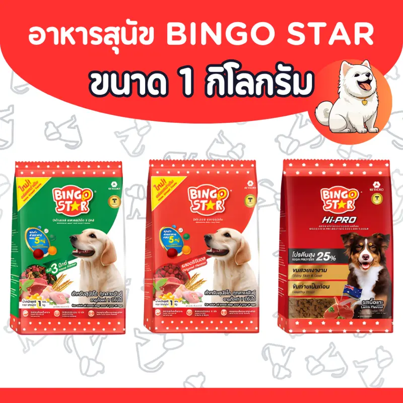 อาหารสุนัข บิงโกสตาร์ ขนาด 1 กิโลกรัม - ภาพที่ 4