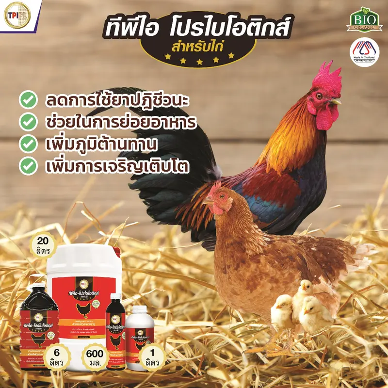 โปรไบโอติกส์ สำหรับ ไก่ ทีพีไอ ขนาด 1 ลิตร - ภาพที่ 4