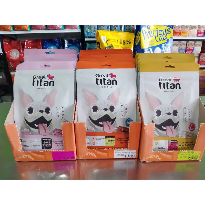 สแนค ขนมสุนัข Great titan Snack 70g. ขนมหมา อาหารสุนัข คละรส สแนค ขนมสุนัข Great titan Snack 70g. ขนมหมา อาหารสุนัข คละรส