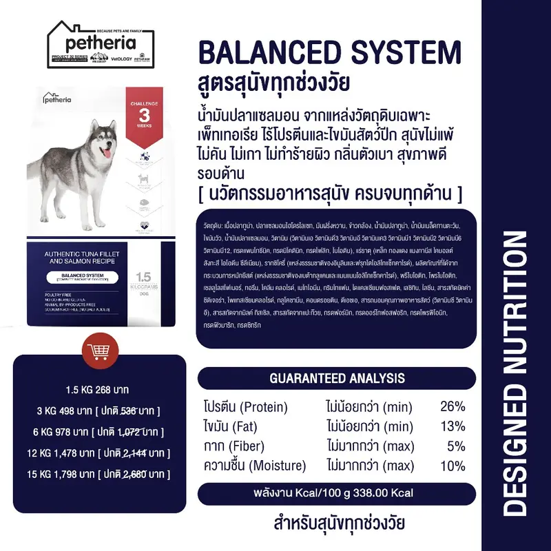 petheria อาหารสุนัขแบบเม็ดเกรด SUPER PREMIUM มีให้เลือกทุกช่วงวัย - ภาพที่ 5