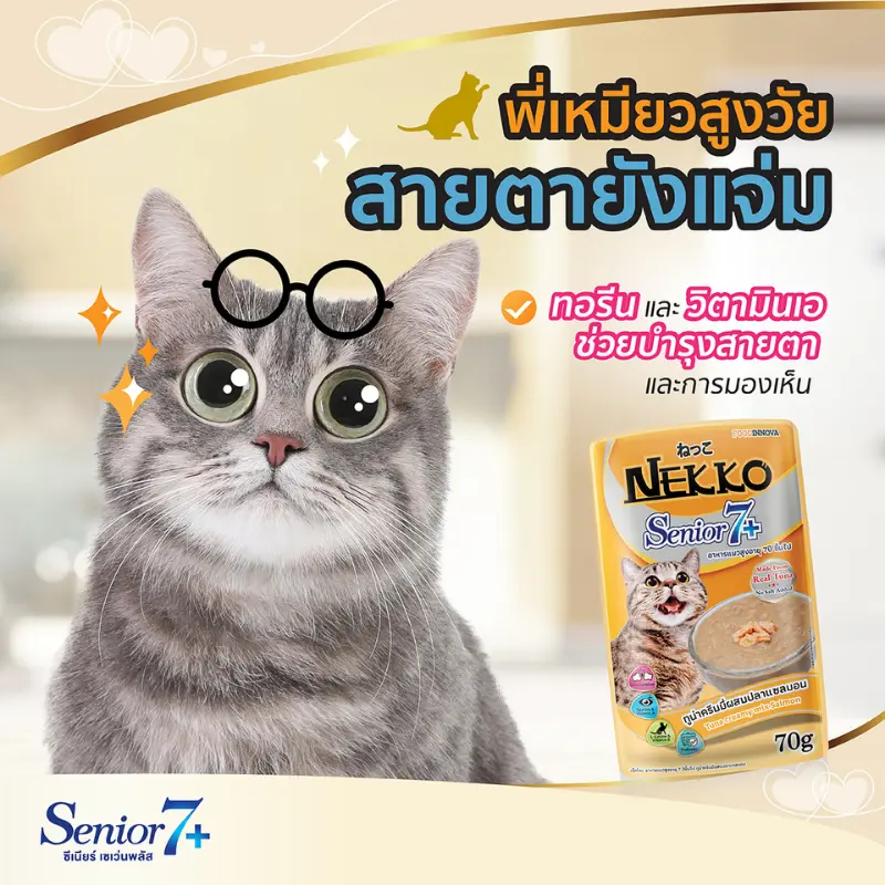 [12 ซอง] Nekko เน็กโกะ อาหารเปียกแมว คละได้ แมวโต ลูกแมว ไม่เติมเกลือ ขนาด 70g - ภาพที่ 4