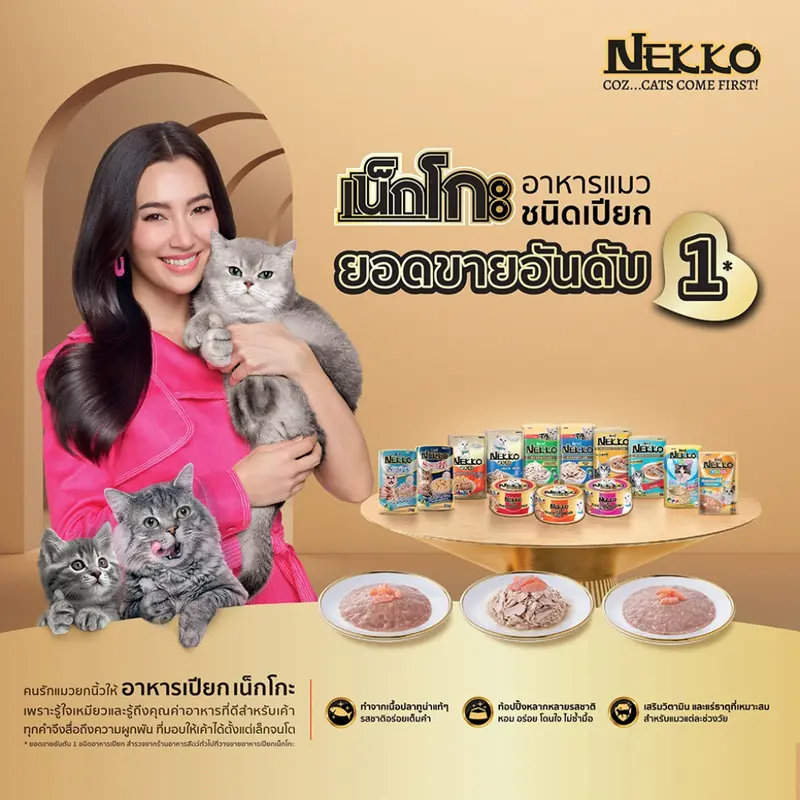 Nekko อาหารแมวเน็กโกะ แบบเปียก 70g. สูตร… - ภาพที่ 4