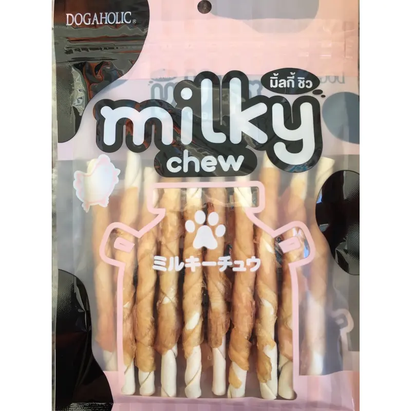 1244 Milky Chew / ขนมสุนัข ขนมหมา มิลกี้ชิว ไก่พันไวท์ทีสติ๊ก 10 ชิ้น 1แถม1 120บาท - ภาพที่ 3