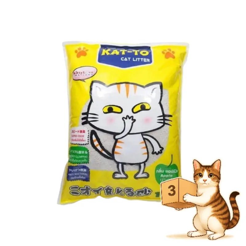 (ยกกระสอบ 3 ถุง) KAT-TO แคทโตะ ทรายแมวเบนโทไนต์ จับตัวเป็นก้อน ทรายแมว ยกกระสอบ 3 ถุง ถุงละ 10 ลิตร - ภาพที่ 3