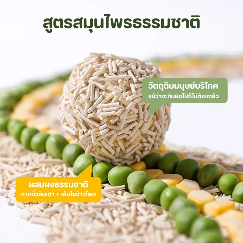 ทรายเต้าหู้ 5 ชิ้น*6 ลิตร ออร์แกนิก 100%… - ภาพที่ 5