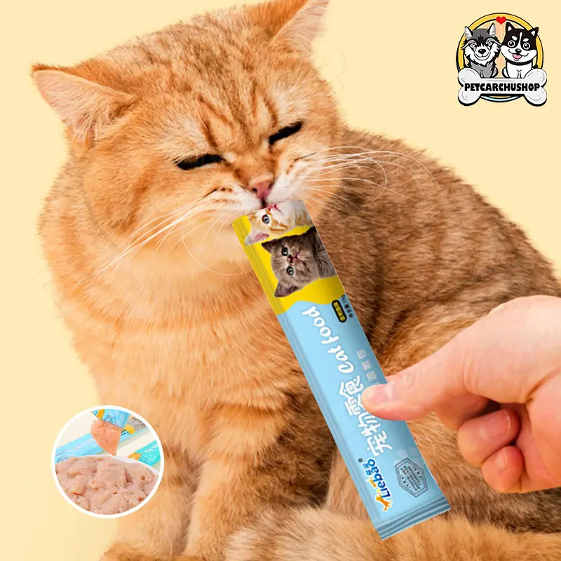 ขนมแมวเลีย 50/100 ซอง ขนมแมว อาหารเปียกแมว อร่อยและมีคุณค่าทางโภชนาการ รสชาติอร่อยถูกใจน้องแมว สามรสชาติ - ภาพที่ 3