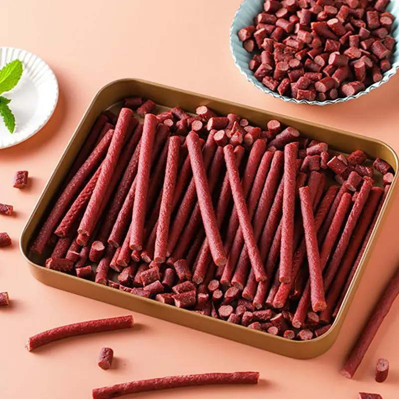 ขนมสุนัข เนื้อวัวเส้น 500g/ถุง วันที่ผลิตสด ขนมหมา ปรตีนสำหรับสุนัขแบบแท่งนิ่ม เนื้อวัวเส้น ขนมฝึกสุนัข - ภาพที่ 6