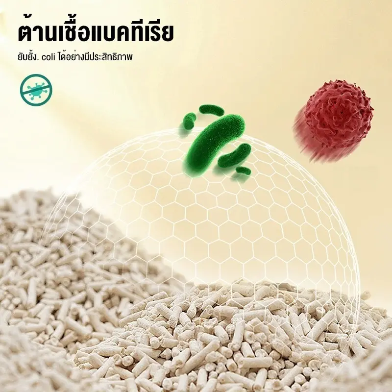 6 ถุง 48L🔥ทรายแมวเต้าหู้ ออร์แกนิค100% ทรายแมวเต้าหู้ ผลิตจากกากถั่วเหลืองธรรมชาติ ทรายแมว Cat Litter ทรายแมว ทรายแมว - ภาพที่ 5