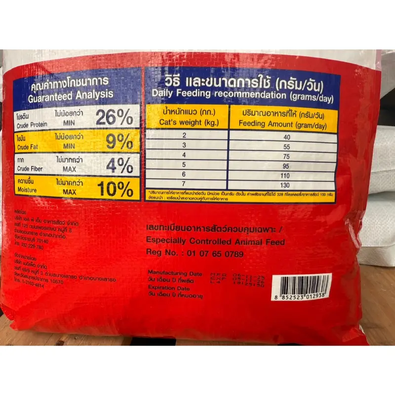 [7 กิโลกรัม] Pet8 เพทเอท อิ่มจัง สูตรโปรตีน 26% ไม่เค็ม อาหารแมวโต ขนาด 7 kg - ภาพที่ 5