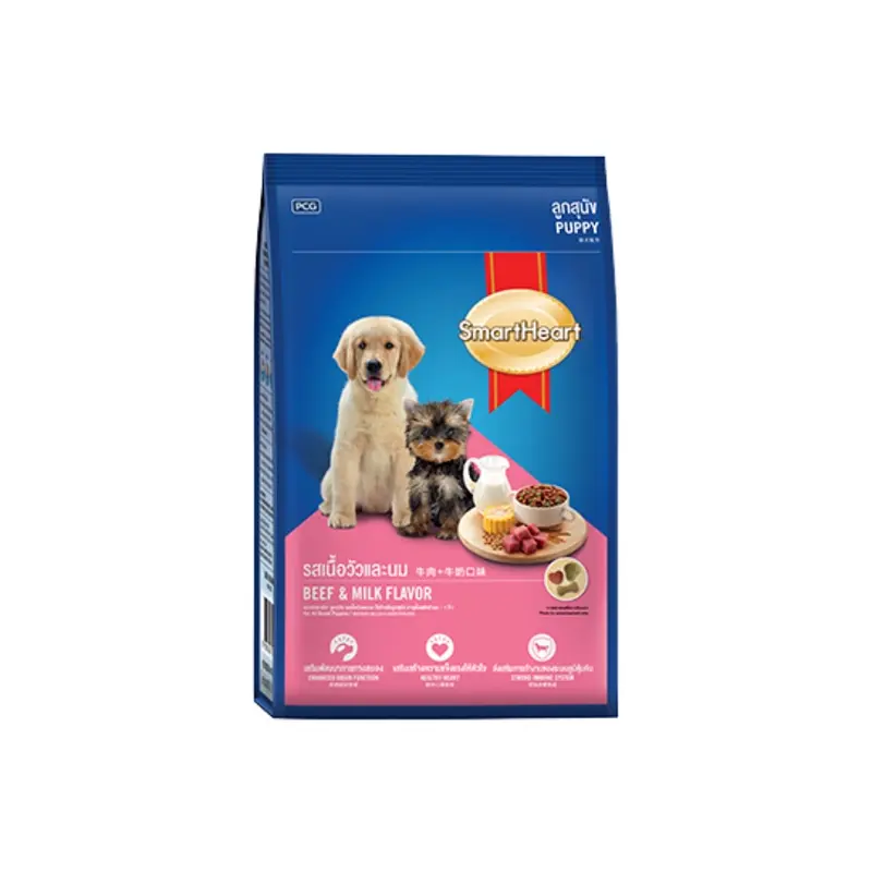 สมาร์ทฮาร์ท อาหารลูกสุนัข ชนิดเม็ด รสเนื้อวัวและนม 8 กก. SMART HEART PUPPY FOOD BEEF&MILK FLAVOR 8 KG. - ภาพที่ 4