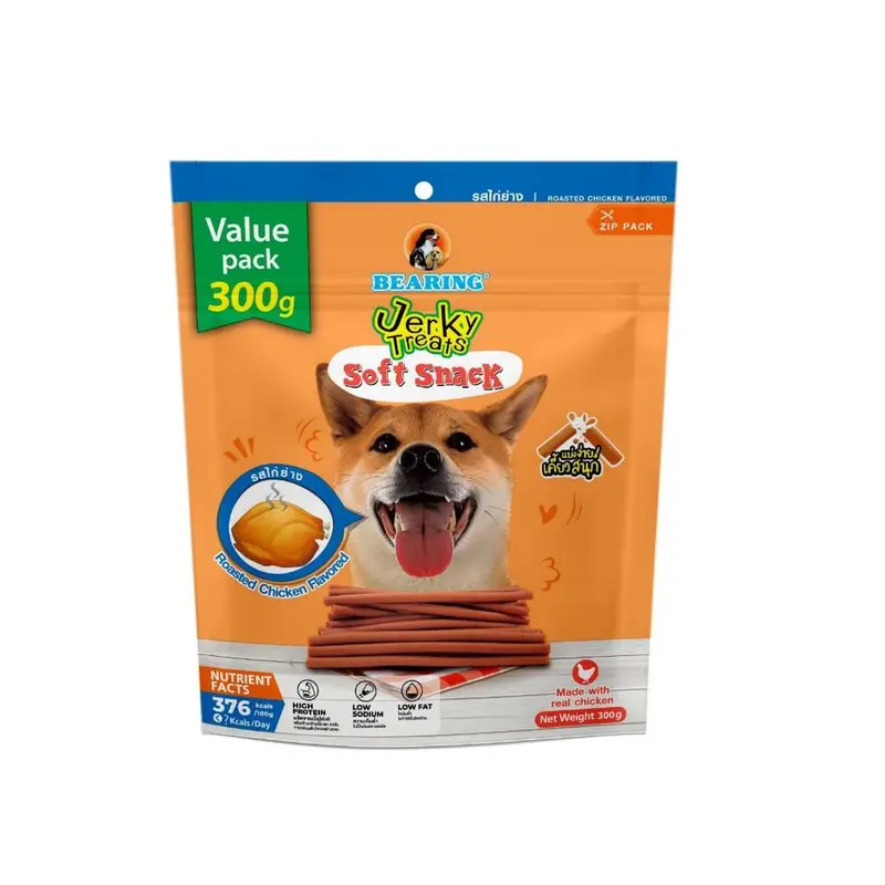 BEARING ขนมสุนัขขนมหมา เนื้อไก่อัดแท่ง Jerky Treats Soft Snack300กรัม - ภาพที่ 5