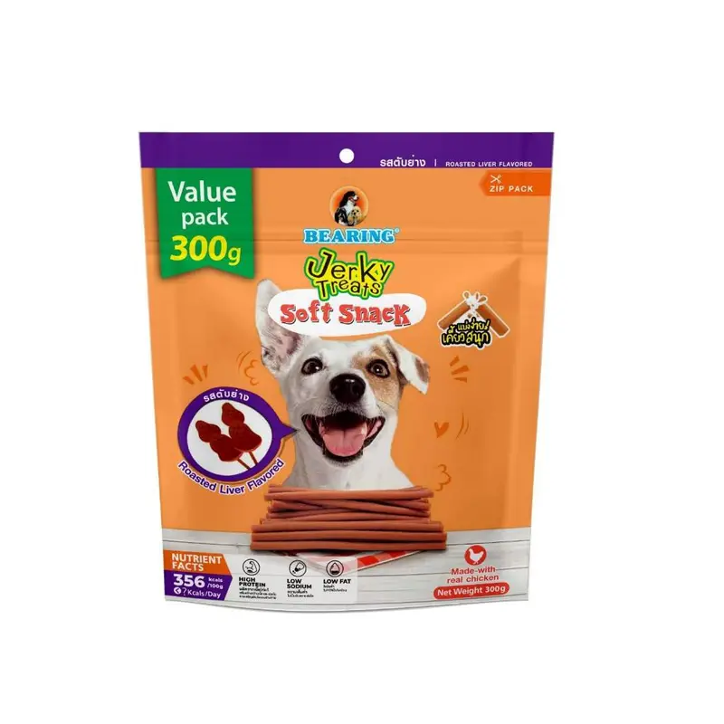 BEARING ขนมสุนัขขนมหมา เนื้อไก่อัดแท่ง Jerky Treats Soft Snack300กรัม - ภาพที่ 6