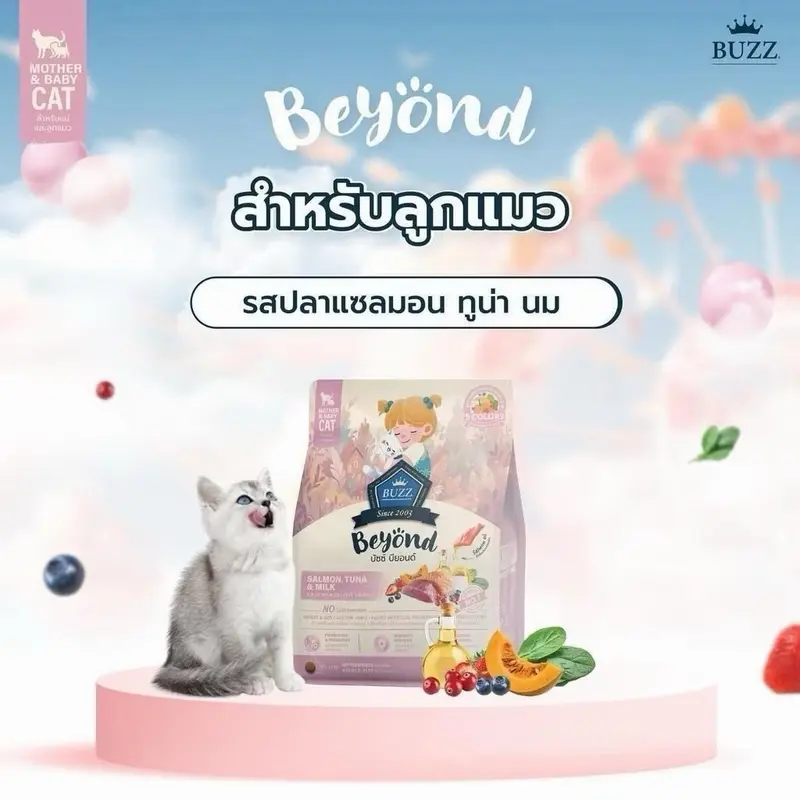 Buzz Beyond Cat บัช อาหารแมวเกรดพรีเมี่ยม อาหารเม็ดแมวบัช ดีกว่าที่เคยเป็น เม็ดแมว ขนาด 1 kg - ภาพที่ 3