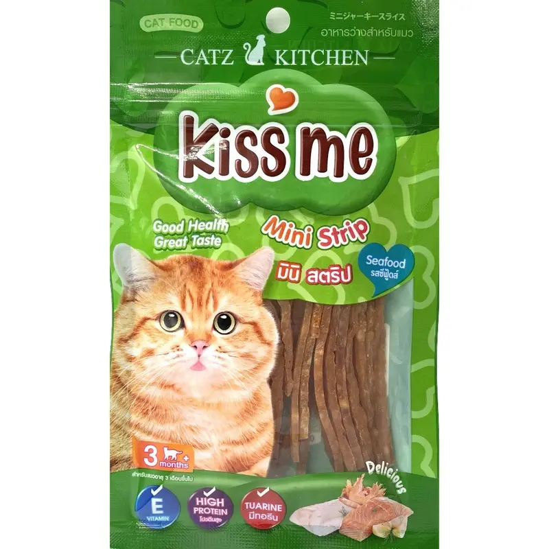 ขนมแมว มินิสตริป ไก่สไลด์ by Pet8 อาหารว่างสำหรับน้องเหมียว mini strip flavor 35g ไม่เค็มไม่ใส่เกลือ ปรับถุงใหม่ - ภาพที่ 6