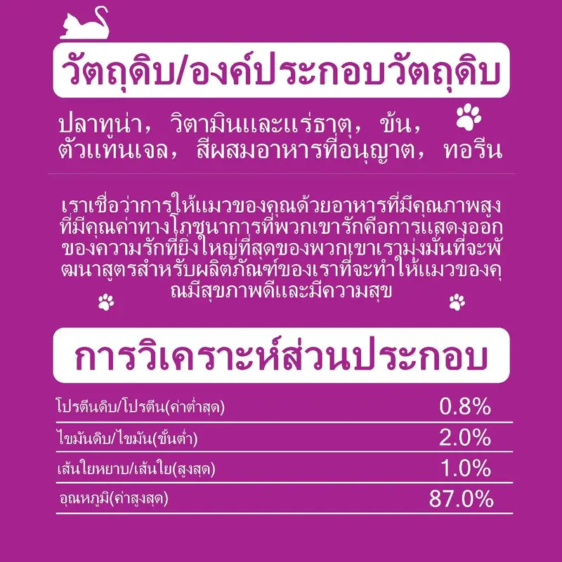 แมวโจรสลัด CAPTAIN CAT อาหารเปียกแมว 12 ซอง 85 กรัม ต่อซอง รสแซลมอน ทูน่า ไก่ โปรตีนสูง โอเมก้า 3&6 บำรุงขนสุขภาพดี สำหร - ภาพที่ 6