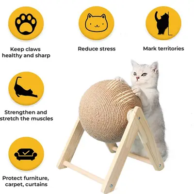 CAT TOY กระดาษลับเล็บแมวหลากสี คละสี ขนาด 43x21.5x3.5… - ภาพที่ 3