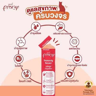 10 ซอง/20 ซอง/ยกกล่อง Pramy ขนมแมวเลีย บำรุงสุขภาพ… - ภาพที่ 6