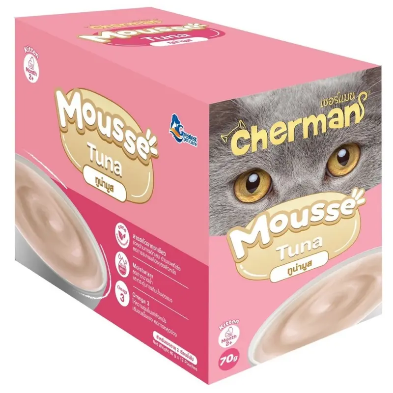 Cherman pouch อาหารแมวเปียกเชอร์แมน ยกโหล 12 ซอง ขนาด แมวโต85g ลูกแมว 70g - ภาพที่ 4