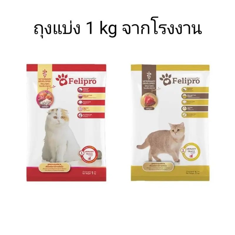 Felipro ถุงแบ่งขนาด 1 กิโลกรัม อาหารแมวเฟลิโปร… - ภาพที่ 3