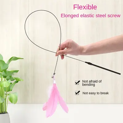 Fly-soft ของเล่นแมว ของเล่นล่อแมว ติดตก ติดแทงแมว ขนนก… - ภาพที่ 5