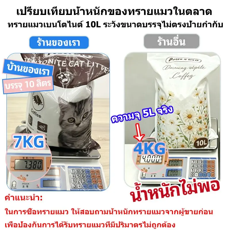 FOLOPETS ทรายแมว 14ลิตร 10 ลิตร 5 ลิตร กลิ่นเบนโทไนท์ 100% ป้องกันการเจริญเติบโตของแบคทีเรีย - ภาพที่ 3