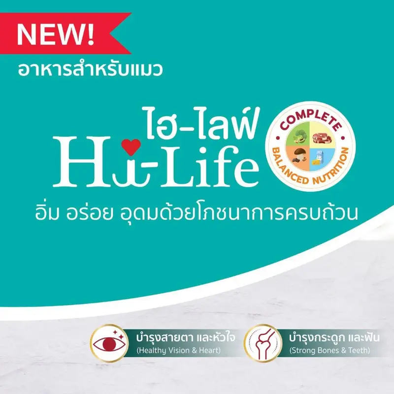 Hi-Life ไฮไลฟ์ อาหารเปียกแมวกระป๋อง ยกลัง 12 กระป๋อง ขนาด 400 กรัม หลากหลายรสชาติ เนื้อเด้ง บำรุงสายตาและหัวใจ - ภาพที่ 4