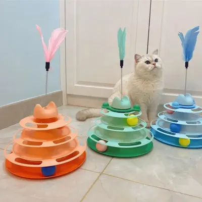 รางบอลแมว ทาวเวอร์ 4 ชั้น ของเล่นแมว… - ภาพที่ 5