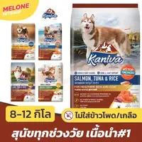 [กระสอบ มีถุงแบ่ง] Kaniva อาหารสุนัข คานิว่า สุนัขโต ทุกวัย ไก่ แซลมอน แกะ พันธุ์เล็ก บำรุงขน เลี้ยงในบ้าน 11 12 กิโล