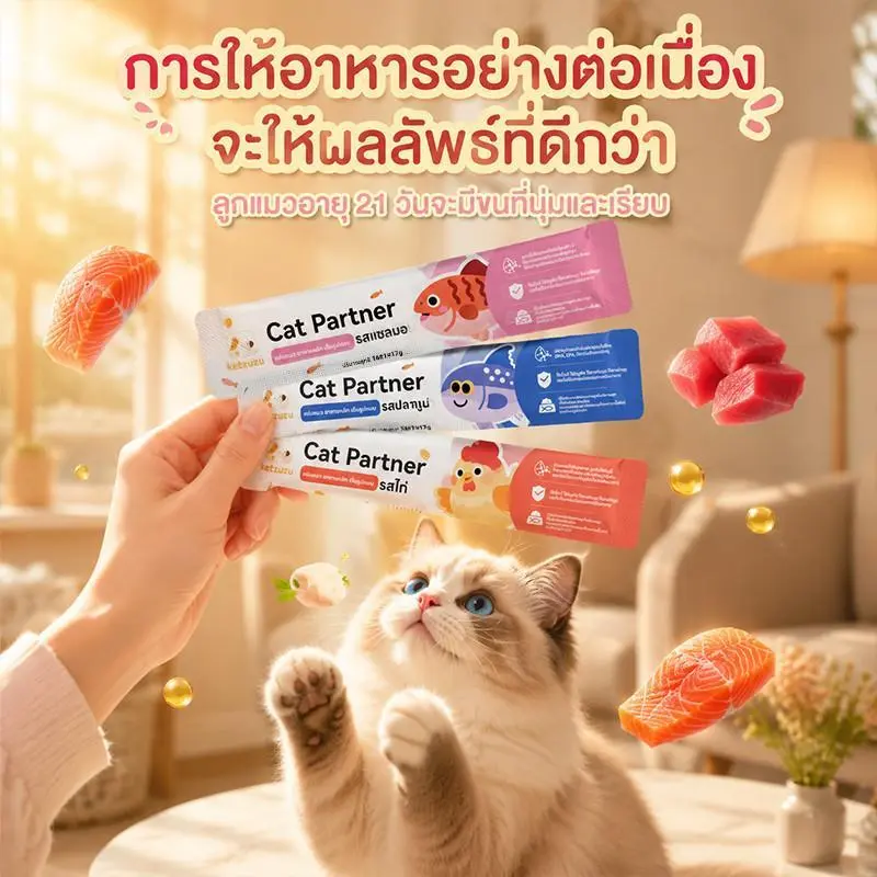 Ketzuzu 100 ซอง ขนมแมวเลีย แมวชอบกินมาก อร่อยทุกคำ ขนมแมว 16g รสรวม 5 รส อาหารเปียกแมว - ภาพที่ 6