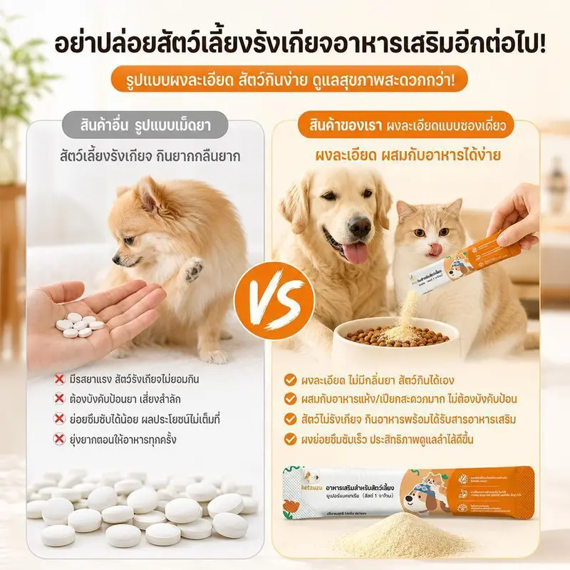 Ketzuzu 12/24 แพ็ค วิตามินแมว วิตามินสุนัข… - ภาพที่ 4