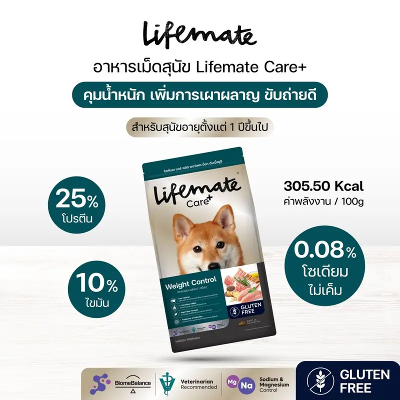 Lifemate อาหารเม็ดสุนัข ครบทุกสูตร Care+ - ภาพที่ 5