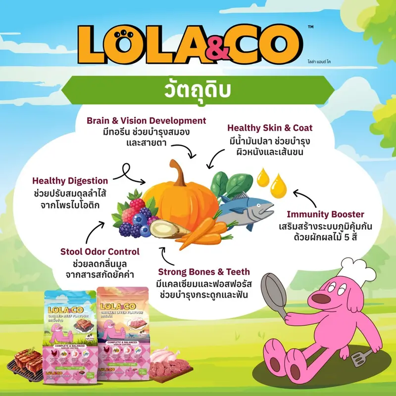 [กระสอบ] Lola & Co อาหารสุนัขแบบเม็ด ขนาด 7 kg - ภาพที่ 4