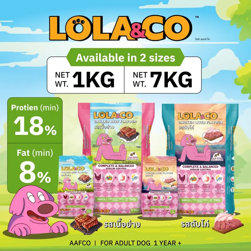 [กระสอบ] Lola & Co อาหารสุนัขแบบเม็ด ขนาด 7 kg - ภาพที่ 6