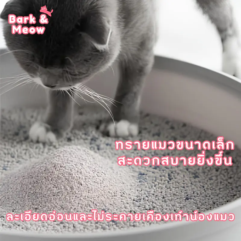 Miau Miau Premium Bentonite Cat Litter ทรายแมวเกรดพรีเมียม ดูดซับดีเยี่ยม กำจัดกลิ่นไว ไม่ฝุ่น #BM09 - ภาพที่ 4