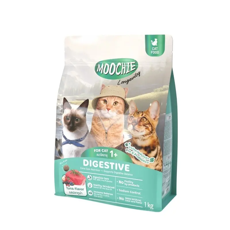 Moochie มูชี่ อาหารเม็ดแมว โซเดียมต่ำ มีพรีไบโอติก โพรไบโอติก สำหรับแมวทุกวัย เม็ดแมว ขนาด 1 กก - ภาพที่ 3