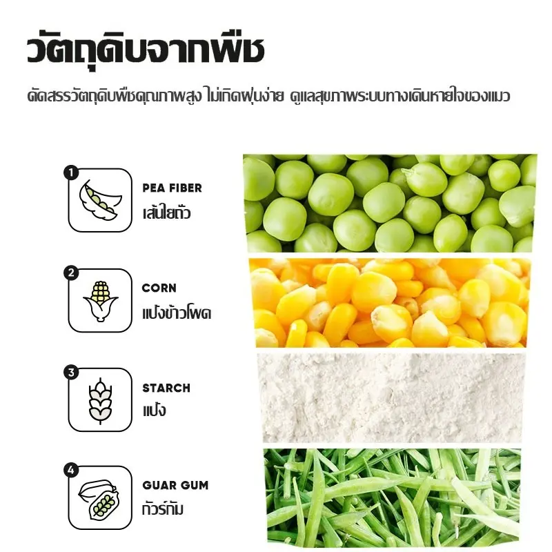 MZ ทรายแมวเต้าหู้ 16 ลิตร ทรายแมวมันเต้า ออแกนิก 100% ทิ้งชักโครกได้ ทราบแมว ทรายเต้าหู้ ทรายแมว - ภาพที่ 5