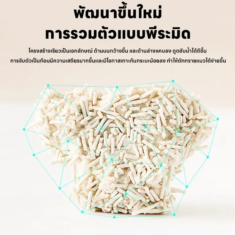MZ ทรายแมวเต้าหู้ 16 ลิตร ทรายแมวมันเต้า ออแกนิก 100% ทิ้งชักโครกได้ ทราบแมว ทรายเต้าหู้ ทรายแมว - ภาพที่ 6