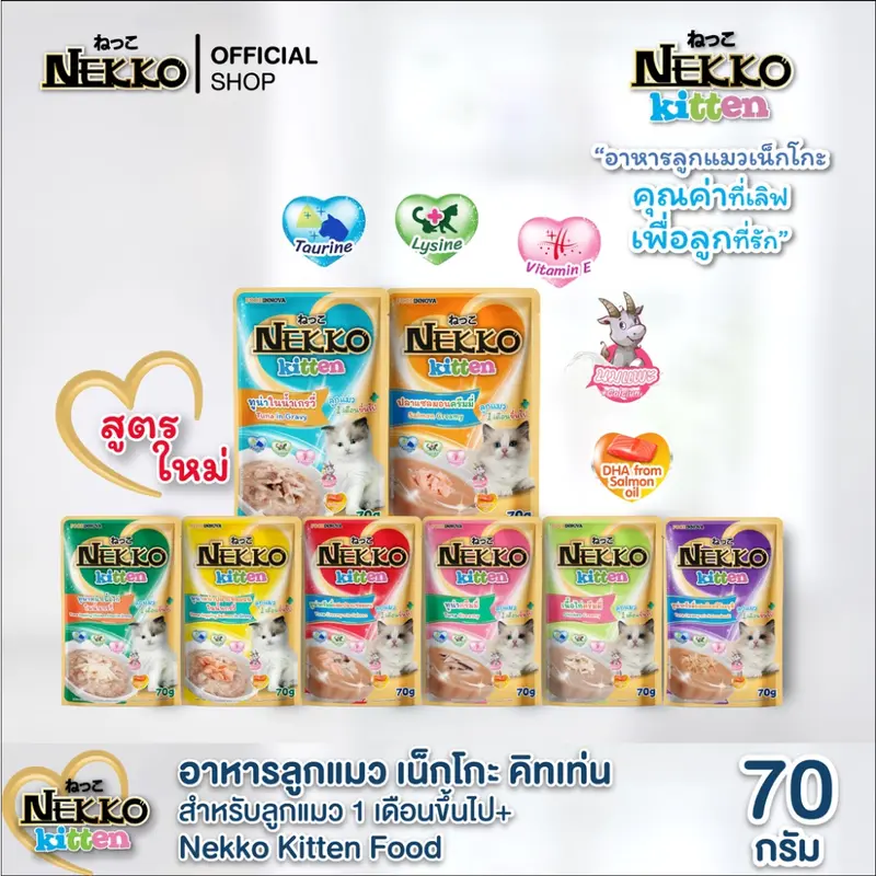 Nekko เนคโกะ อาหารเปียกแมว ลูกแมว แมวแก่ 7ปี… - ภาพที่ 5