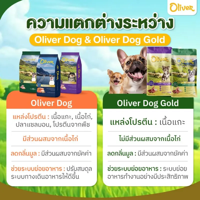 โอลิเวอร์ Oliver อาหารสุนัข ถุงแบ่ง 1 กิโลกรัม สำหรับสุนัขโต ทุกสายพันธุ์ อายุ 1 ปีขึ้นไป - ภาพที่ 3