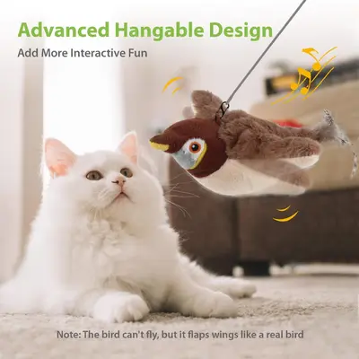 ของเล่นแมวไฟฟ้า เขย่านกจําลอง ล้อเล่นนกกระจอก… - ภาพที่ 6