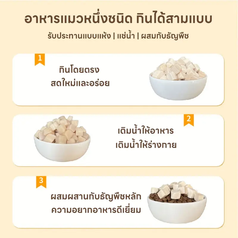 🐱ฟรีแถบแมว🐱อกไก่ฟรีซดราย ขนมแมว อกไก่แมว ขนมแมวฟรีซดราย รสชาติหลากหลาย คุณค่าทางโภชนาการสูง - ภาพที่ 6
