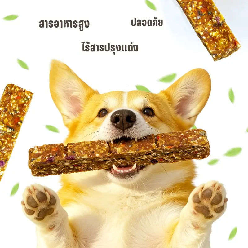 ขนมอัดแท่งสำหรับสุนัข ข้าวโอ๊ตผสมผักและเนื้อเป็ด ช่วยย่อยง่าย เสริมสุขภาพช่องปาก ลดกลิ่นปาก คราบหินปูน ขนมหมา ขนมสุนัข - ภาพที่ 5