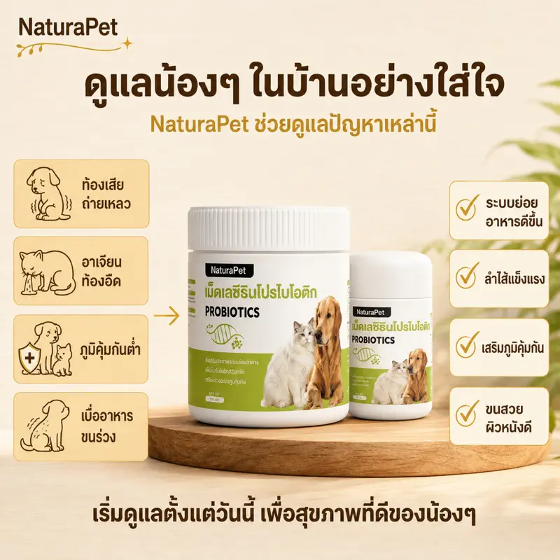 อาหารเสริมเม็ดเคี้ยวโพรไบโอติกและวิตามินสำหรับแมวและสุ… - ภาพที่ 3