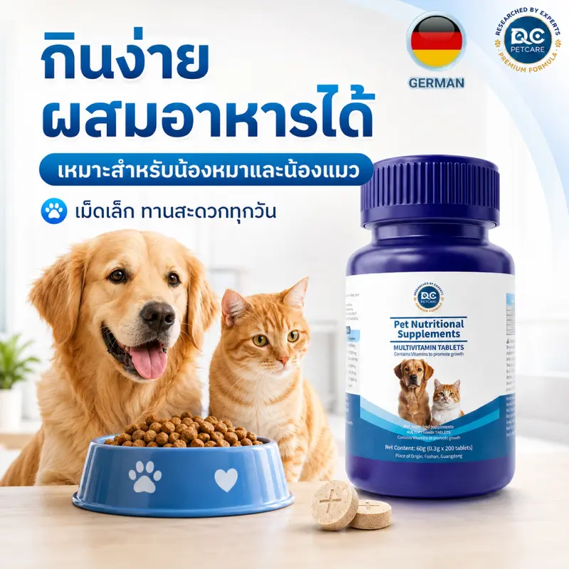 PetClear วิตามินรวม สุนัข แมว บำรุงขน ลดขนร่วง เสริมภูมิคุ้มกัน เจริญอาหาร กินง่าย - ภาพที่ 6