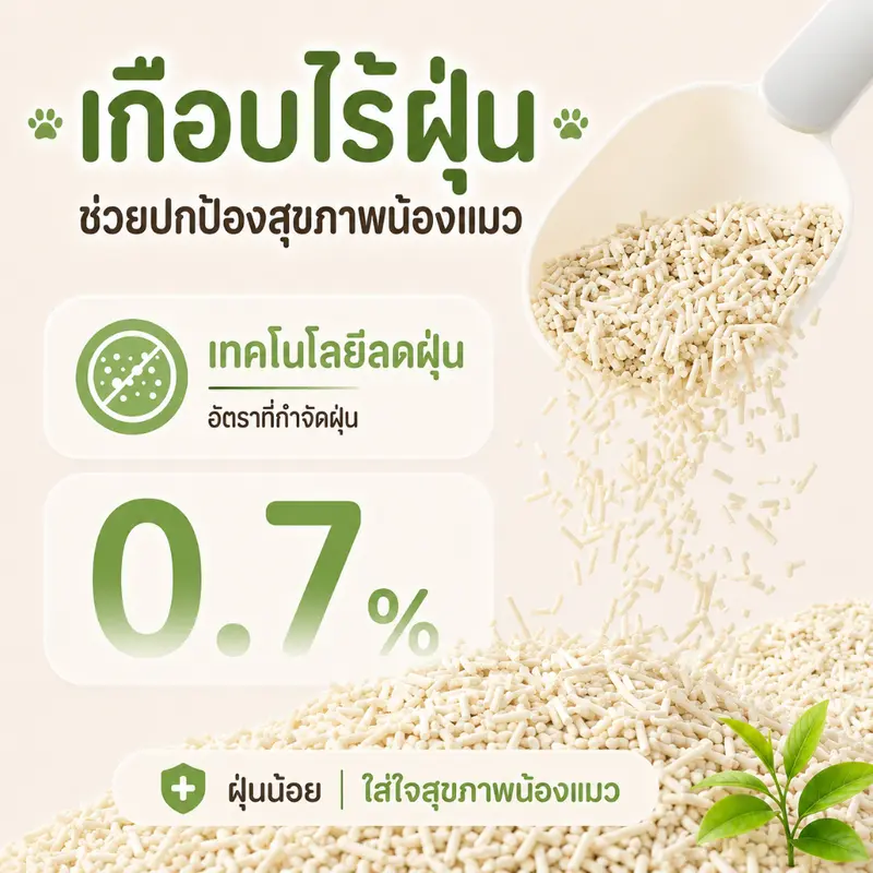 ทรายแมว PETWELL ทรายแมวเต้าหู้ออร์แกนิก 7L/2.2KG… - ภาพที่ 4