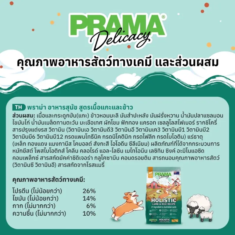 PRAMA อาหารสุนัข ทุกช่วงวัย กลูเตนฟรี บำรุงขน… - ภาพที่ 6