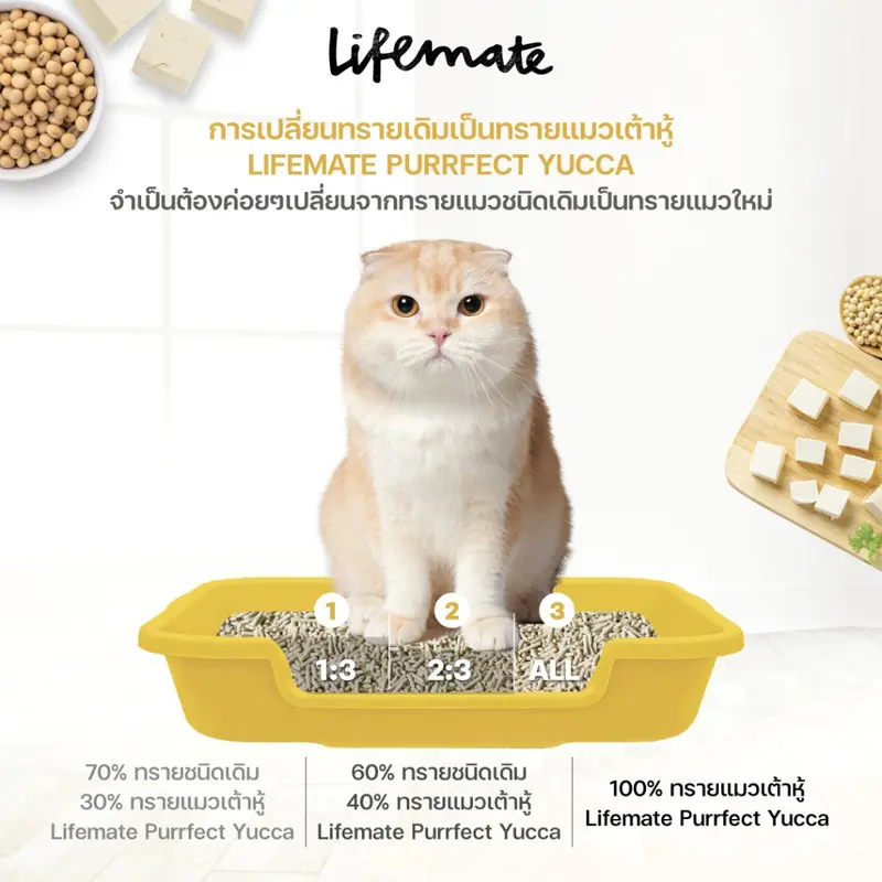 Purrfect Yucca Tofu Cat Litter ทรายแมวเต้าหู้… - ภาพที่ 4