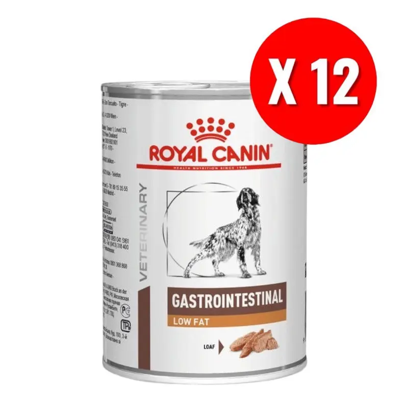 Royal Canin Gastrointestinal Low Fat Dog 420 กรัม 12 กระป๋อง อาหารเปียกสำหรับสุนัขโรคตับอ่อนอักเสบ Royal Canin Gastrointestinal Low Fat Dog 420 กรัม 12 กระป๋อง อาหารเปียกสำหรับสุนัขโรคตับอ่อนอักเสบ