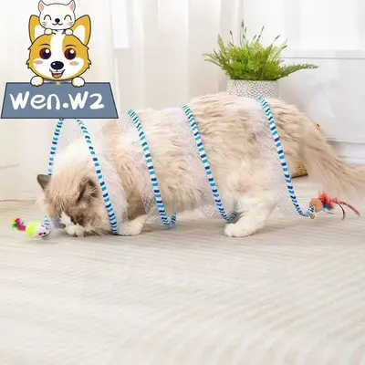 wen.W2 อุโมงค์แมวพับได้, ของเล่นกระดิ่งให้แมวเล่นเอง,… - ภาพที่ 3