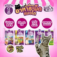 ( แพ็ค X 3 KG. ) Catty Cat 3 MIX อาหารเม็ด รสปลาทู 1 KG. FT94 โปรตัร 26%  มีโอเมก้า 3,6 ขนสวย - ภาพที่ 4
